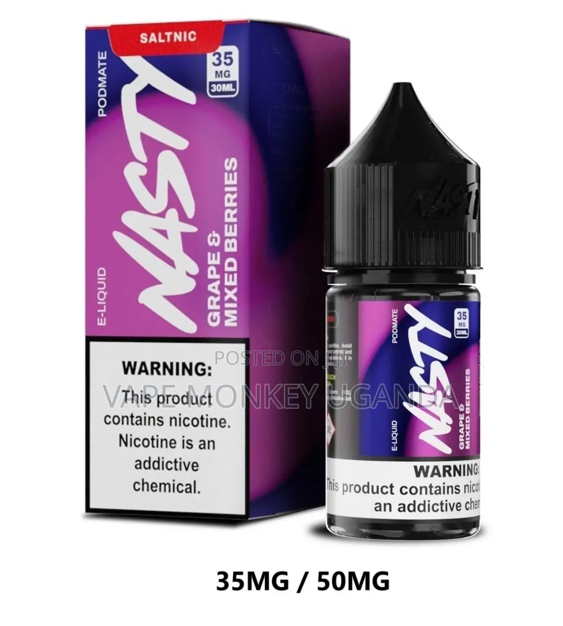 Grape Mixed Berries Nasty E Liquid 35mg in Kampala