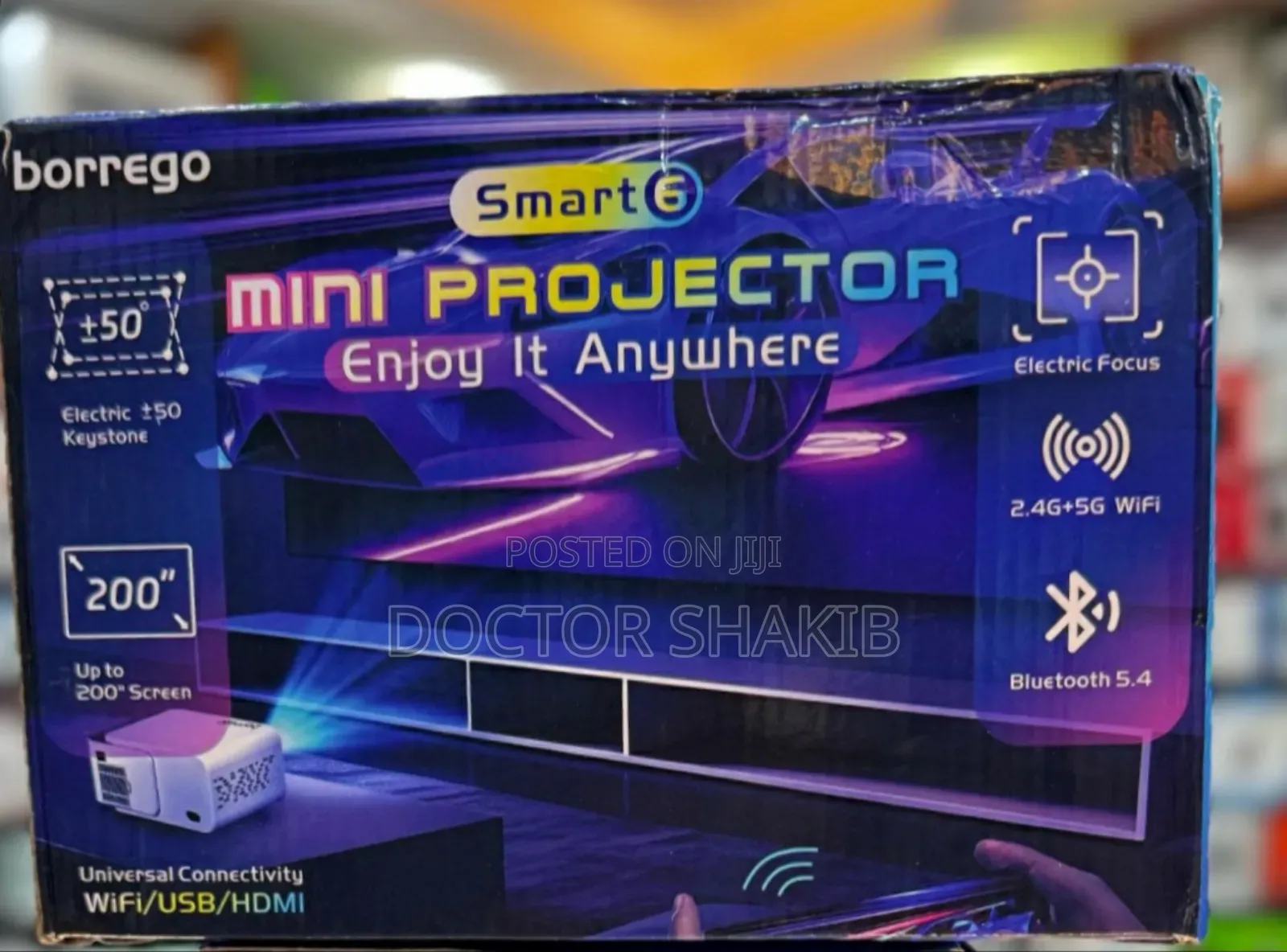New Borrego Smart 6 Mini Projector