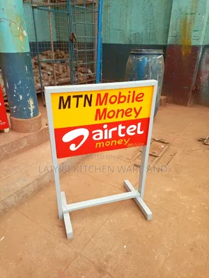 Mobile Money Service Signboard Or Post