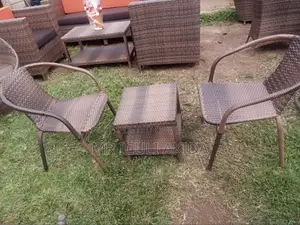 2seater WTH Centre Table Metal Craft Woven Outdoor Chair Set