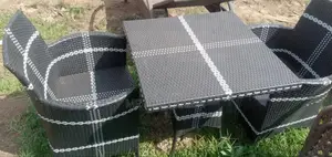 2seater Table Outdoor Craft Metal Woven Rattan Chair Set