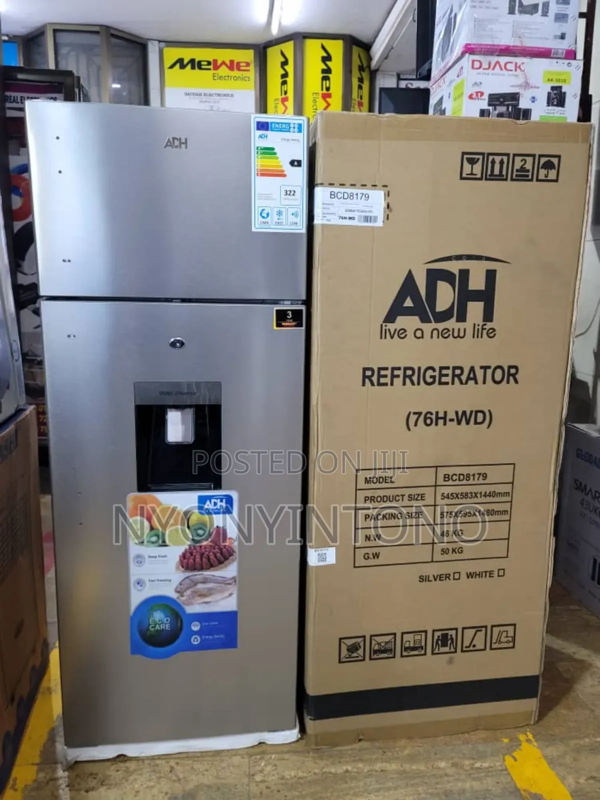 Adh 276litres Fridge With Dispenser and 3yrs Warranty