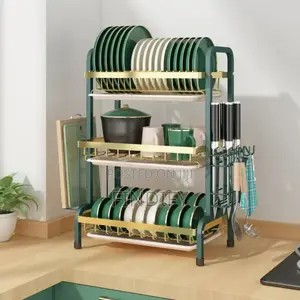 Dish Drying Rack, Carbon for Kitchen
Counter, 3 Tier