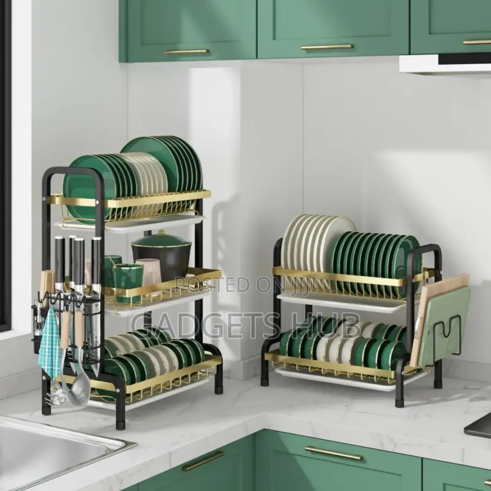 Dish Drying Rack, Carbon for Kitchen
Counter, 3 Tier