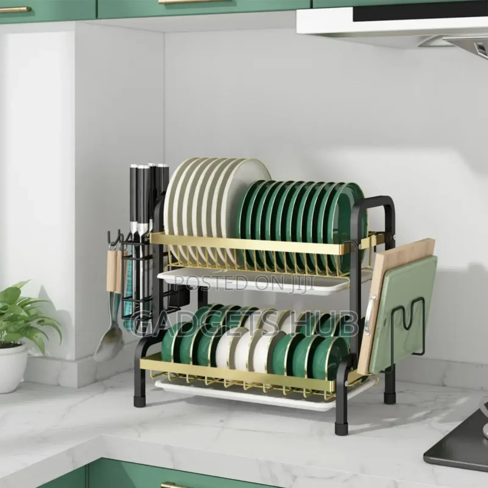 Dish Drying Rack, Carbon for Kitchen
Counter, 3 Tier