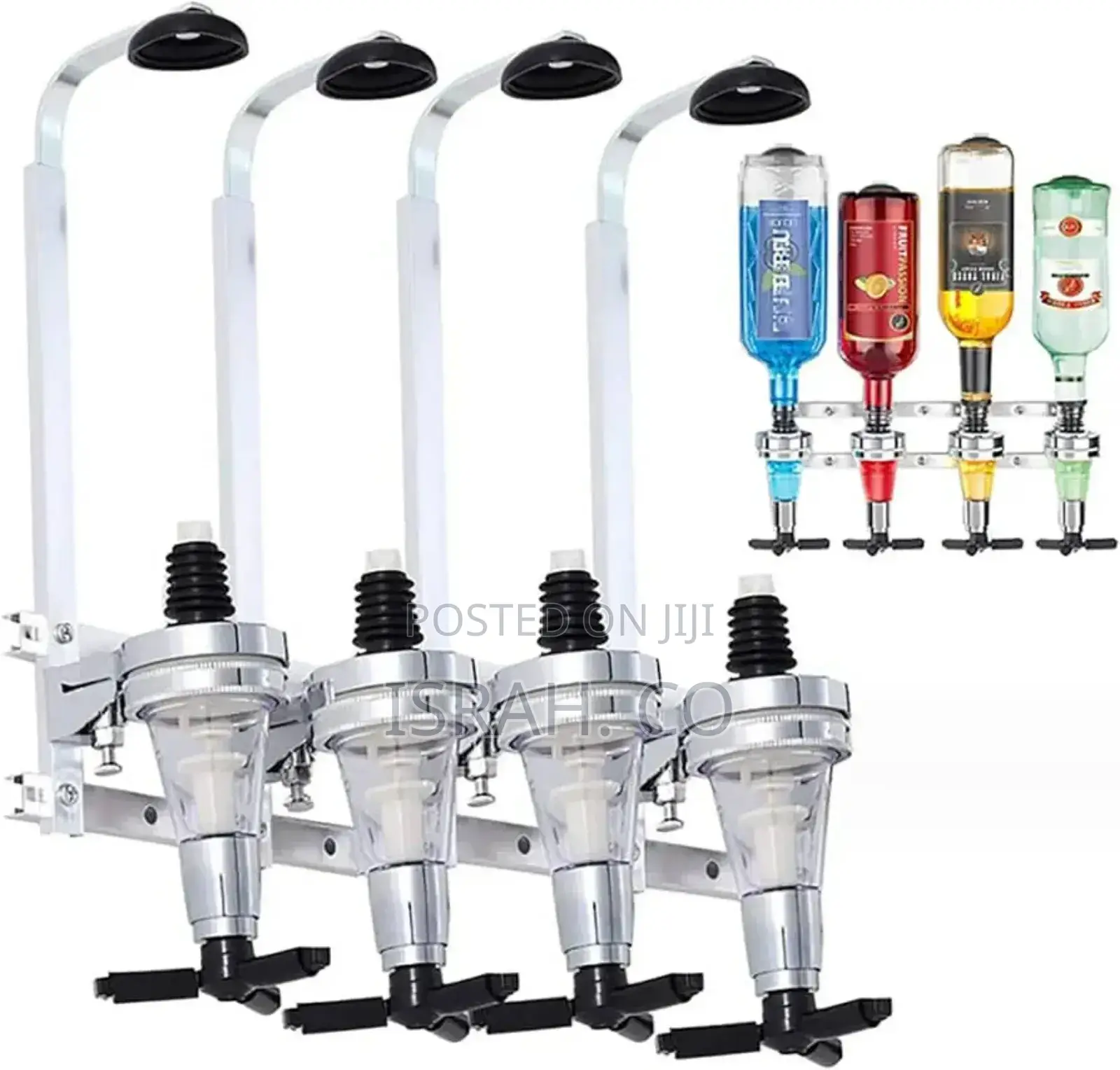 4-Bottle Wall-Mounted Liquor Dispenser.