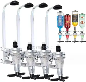 4-Bottle Wall-Mounted Liquor Dispenser.