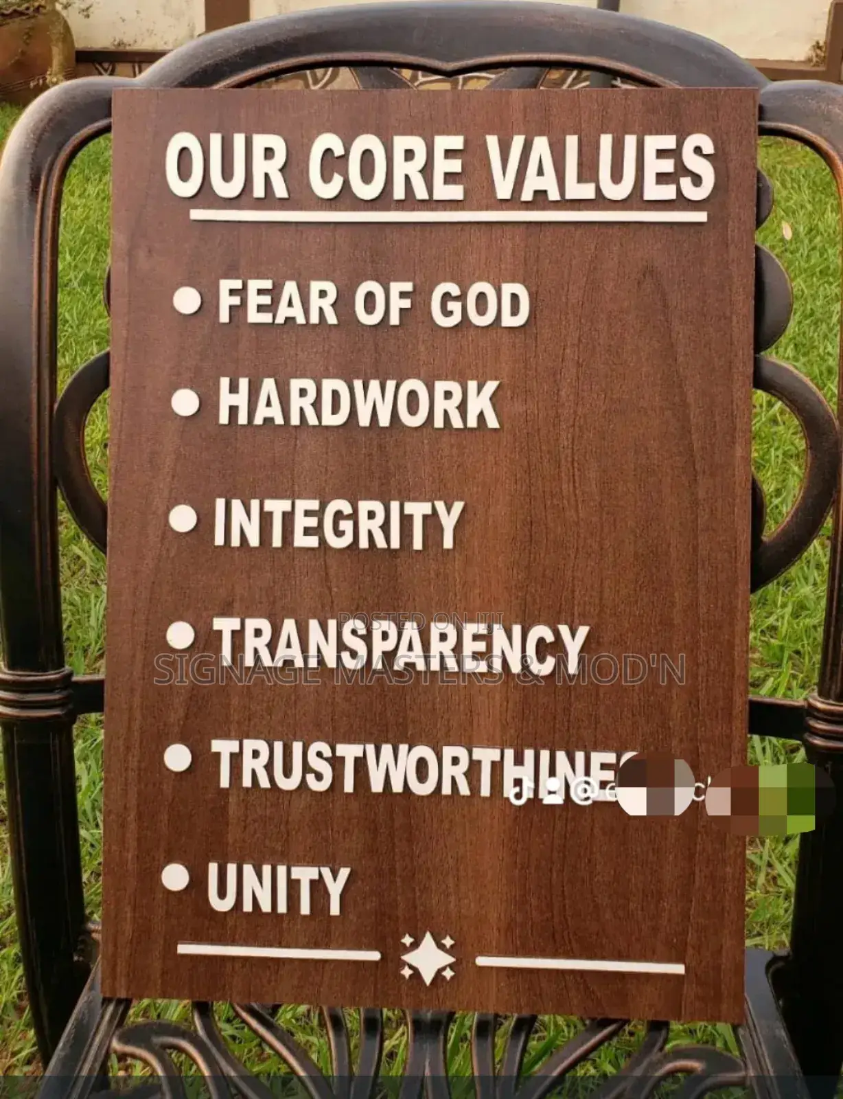 Core Values Wall Hanging