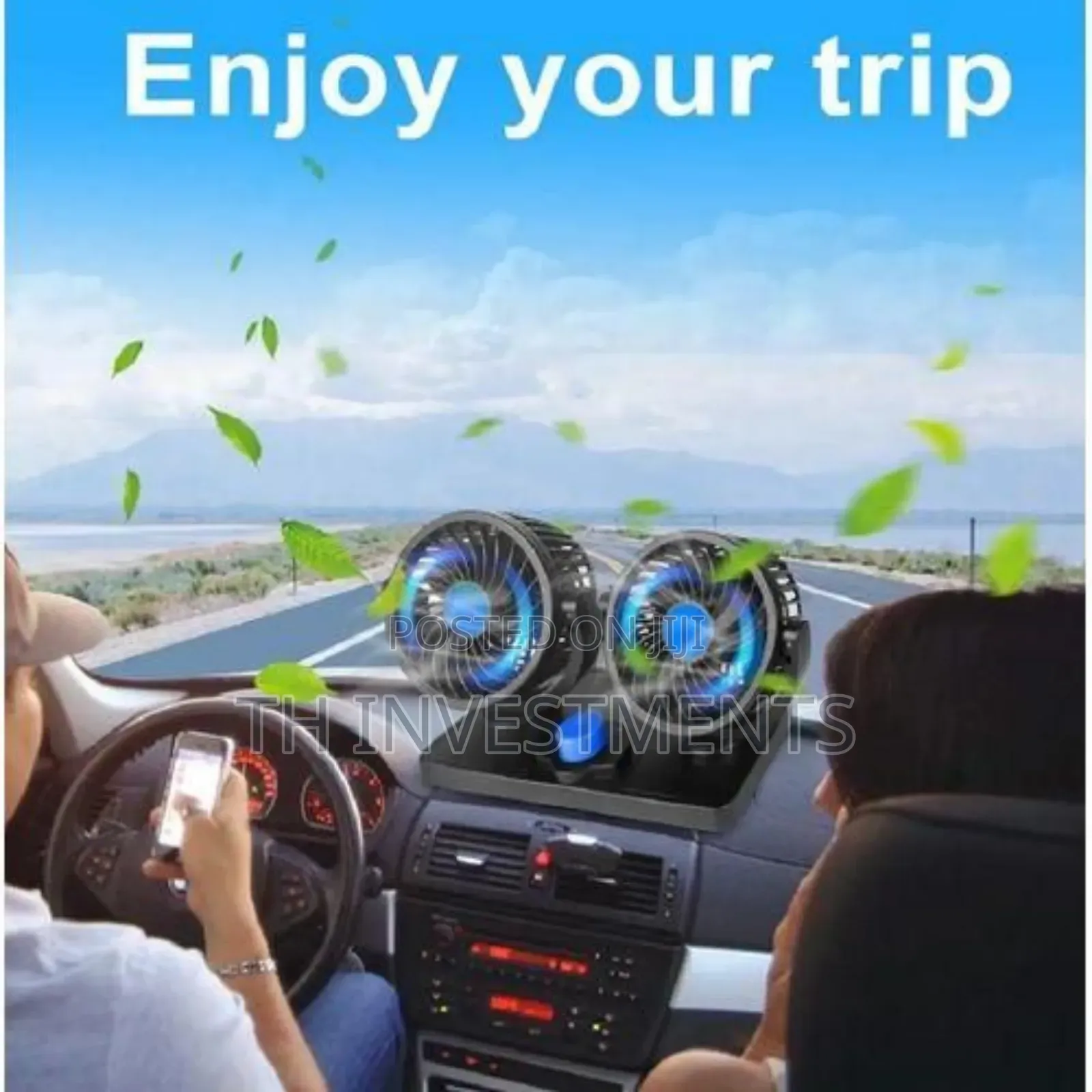 Modifystyle Car Dashboard 12v Electric Fan With Dual Head