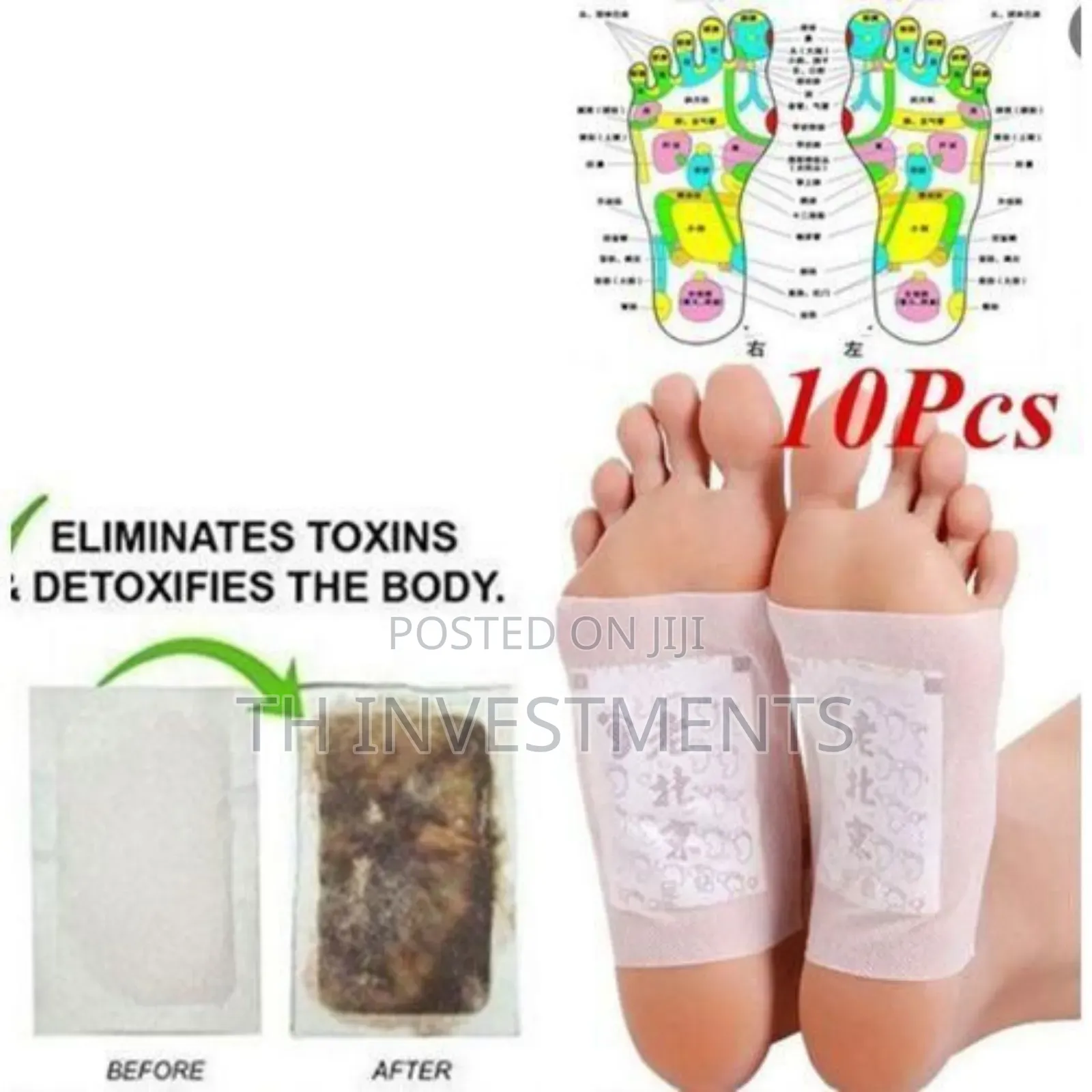 Detox Foot Patches Stress Pain Tension Relief - White