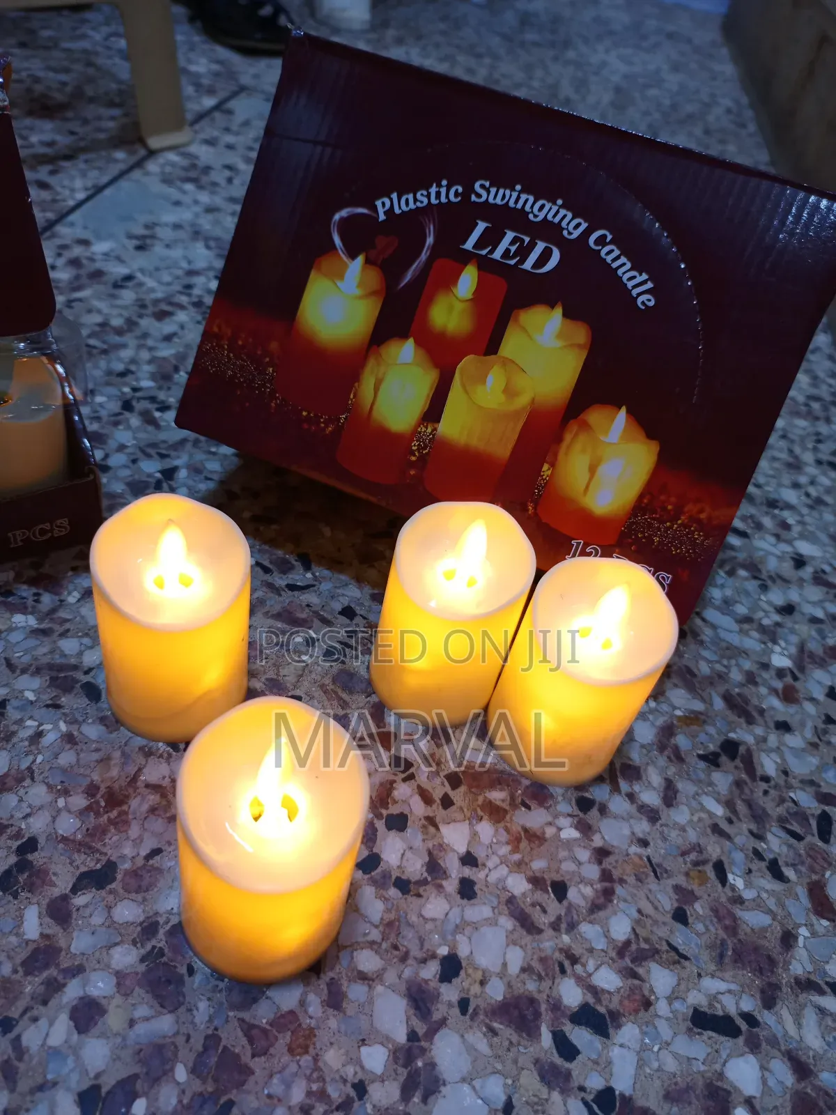 12pcs Plastic Swinging Led Candle ( Small Size)