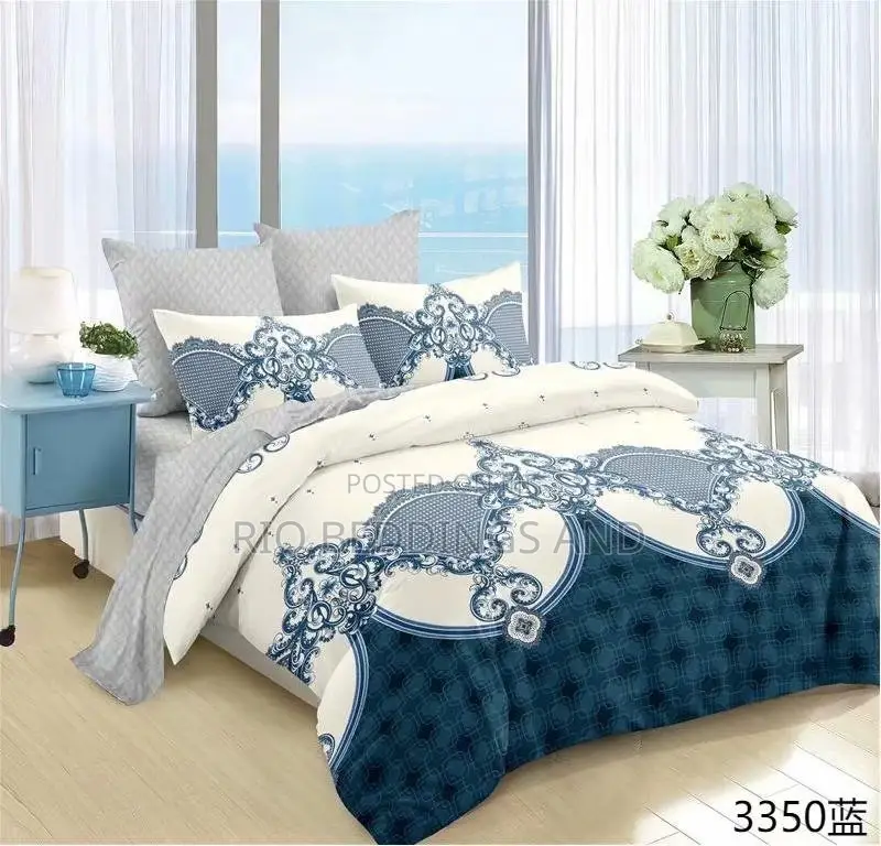 5x6 Cotton Bedcover / Duvet Cover With 4pcs