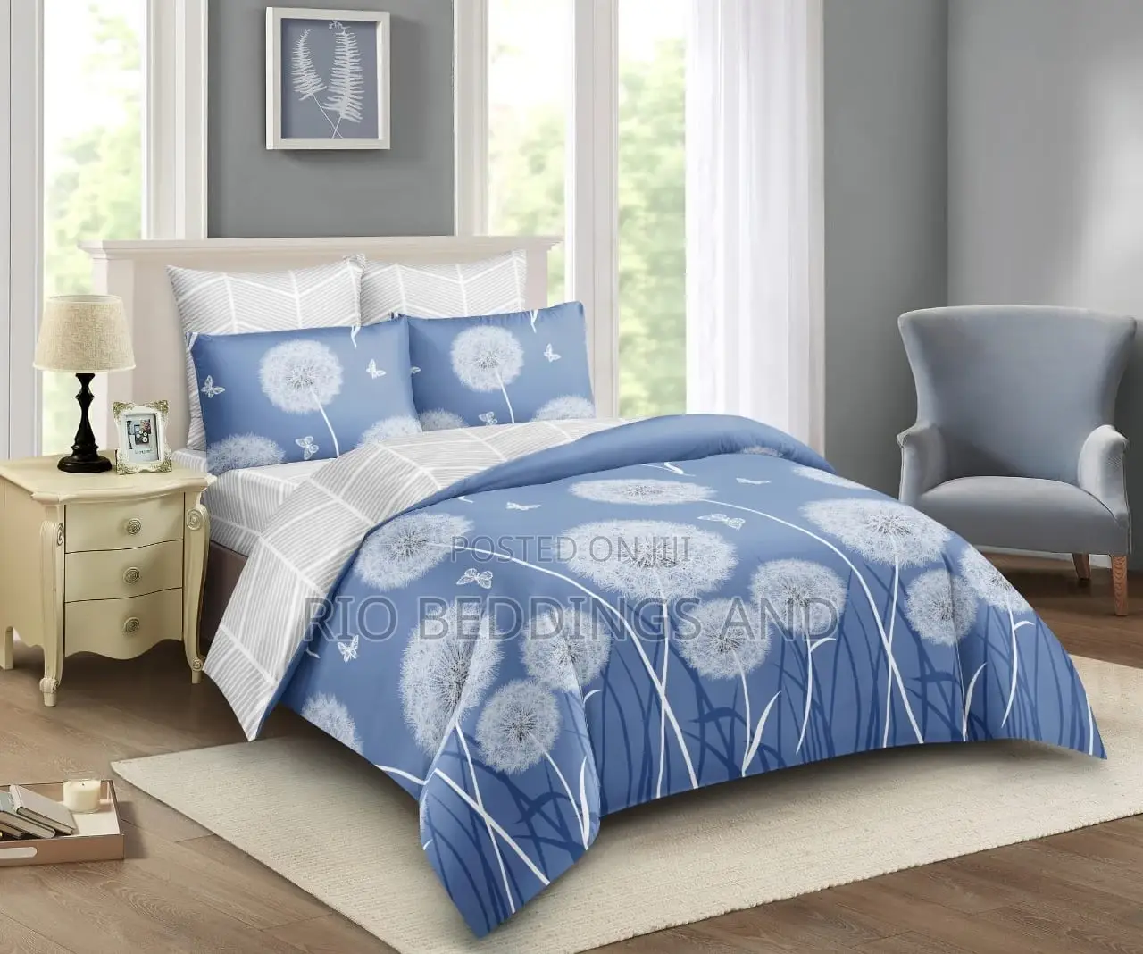 5x6 Cotton Bedcover / Duvet Cover With 4pcs