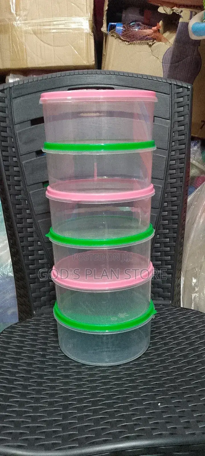Plastic Food Containers Round 12pcs