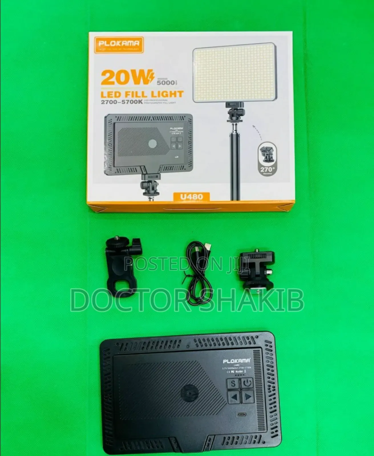 New Plokama U480 Rechargeable Led Fill Light 20w