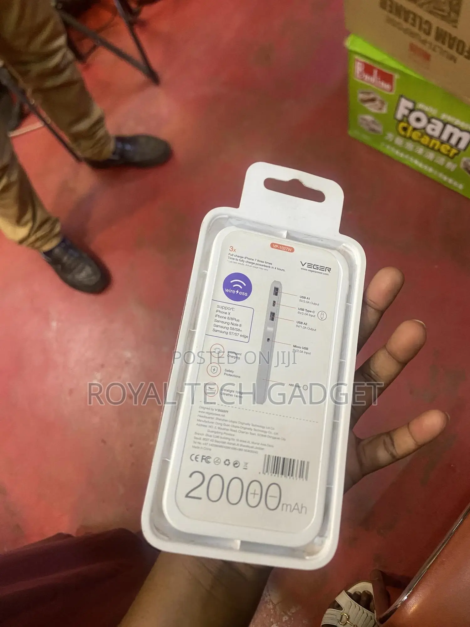 Vegar 20000mah Wireless Power Bank