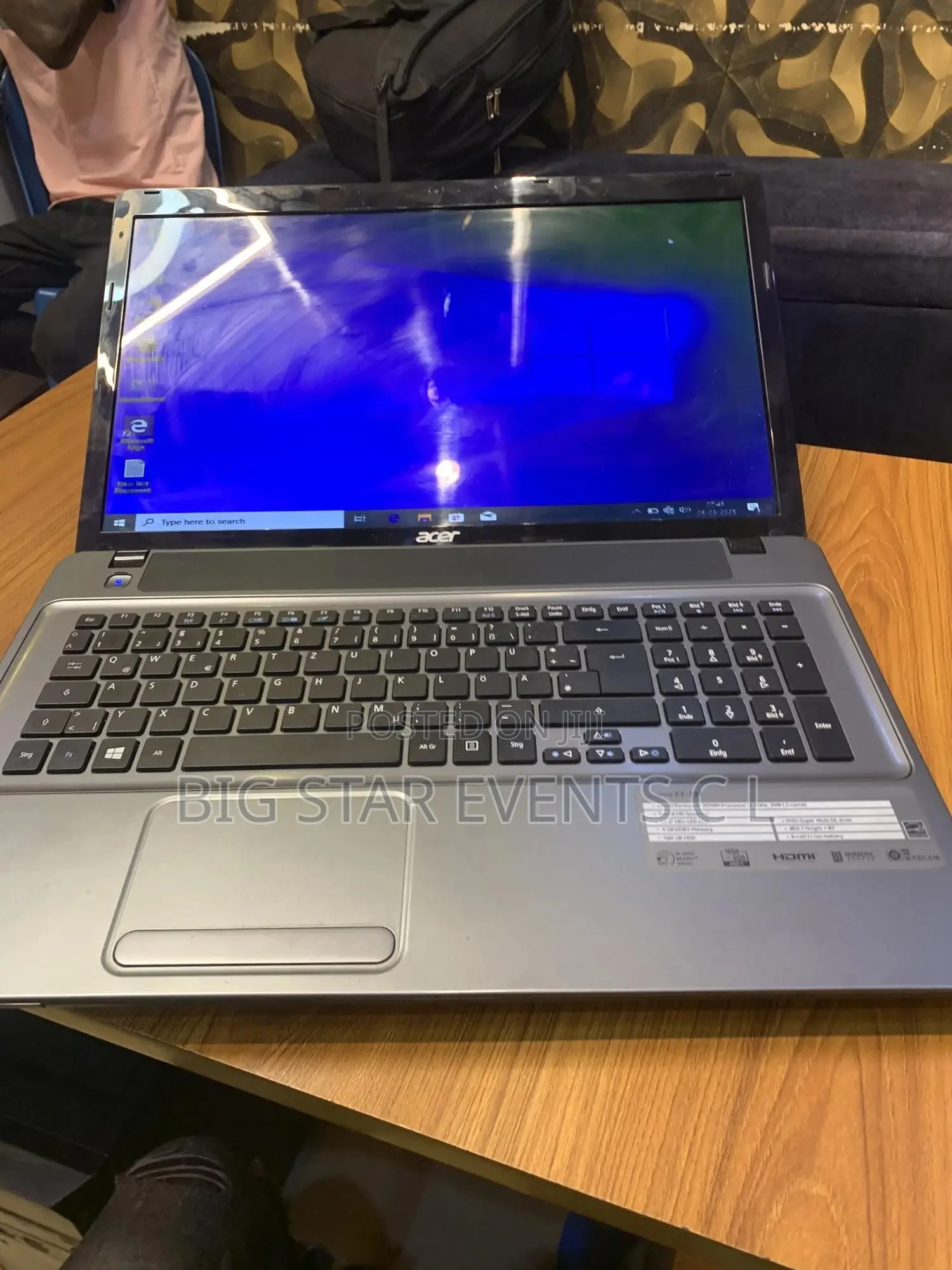 Laptop Acer Aspire E1-731 4GB Intel Pentium HDD 500GB
