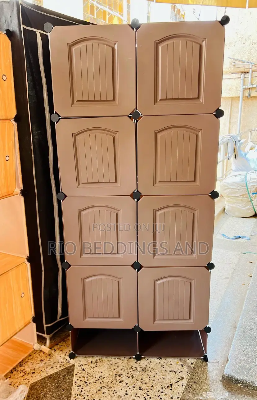 Plastic Wardrobe With Two Columns