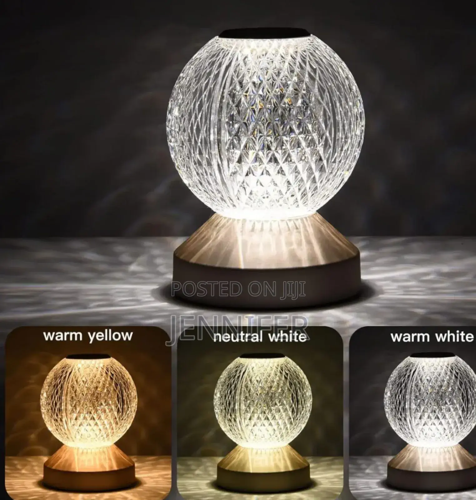 Crystal Night Light Desk Lamp