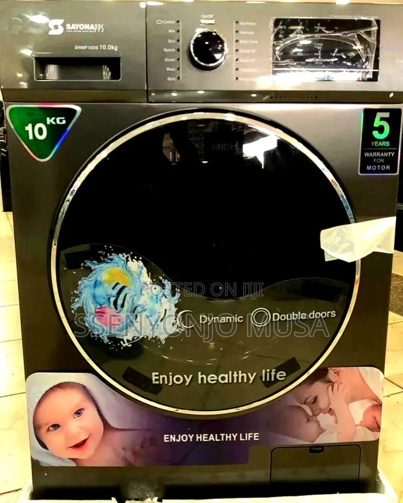 Sayona Washing Machine 10kg Automatic Front Loading - Gray