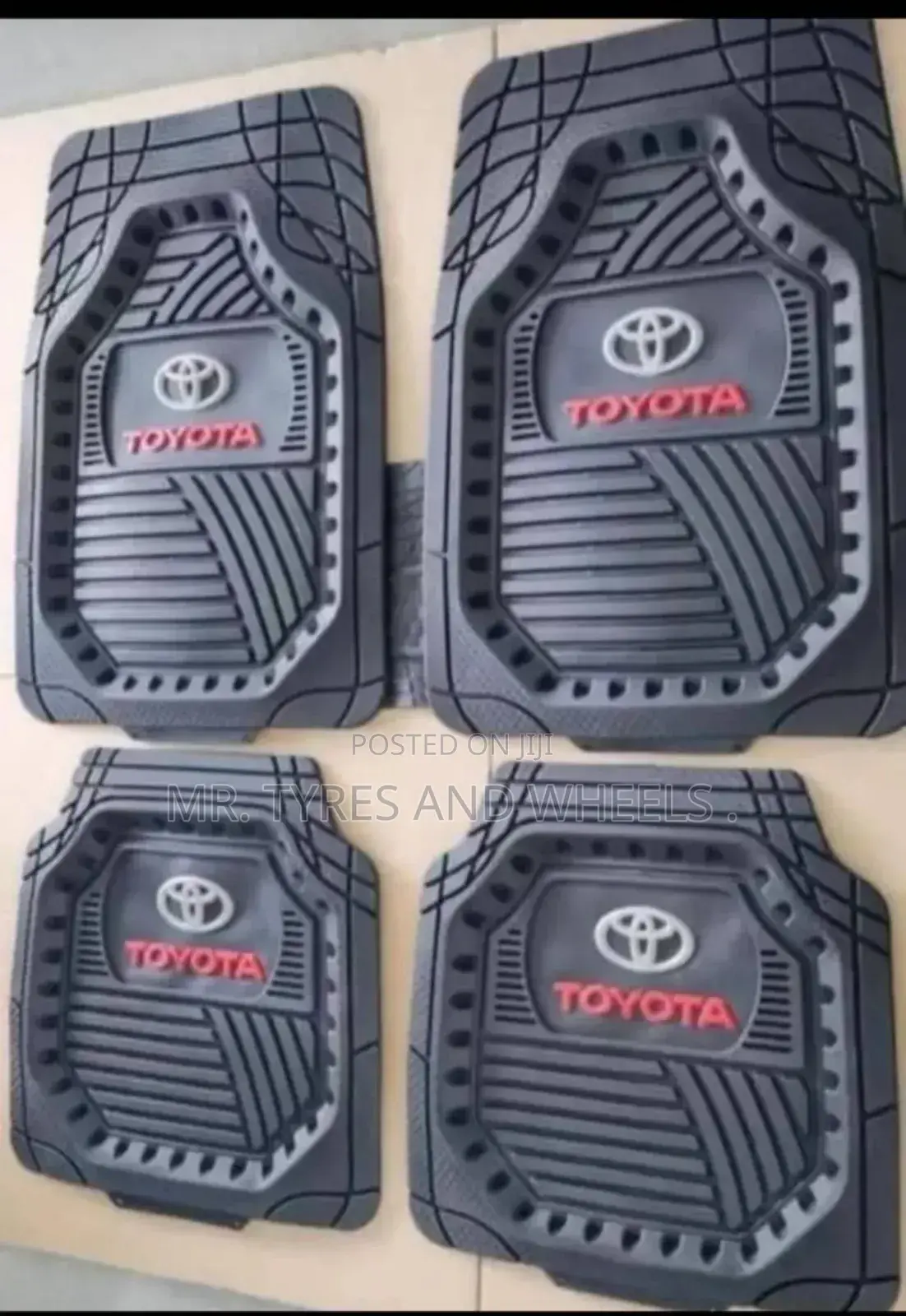 Car  Carpets Which Reads Toyota Available in Stock Now.