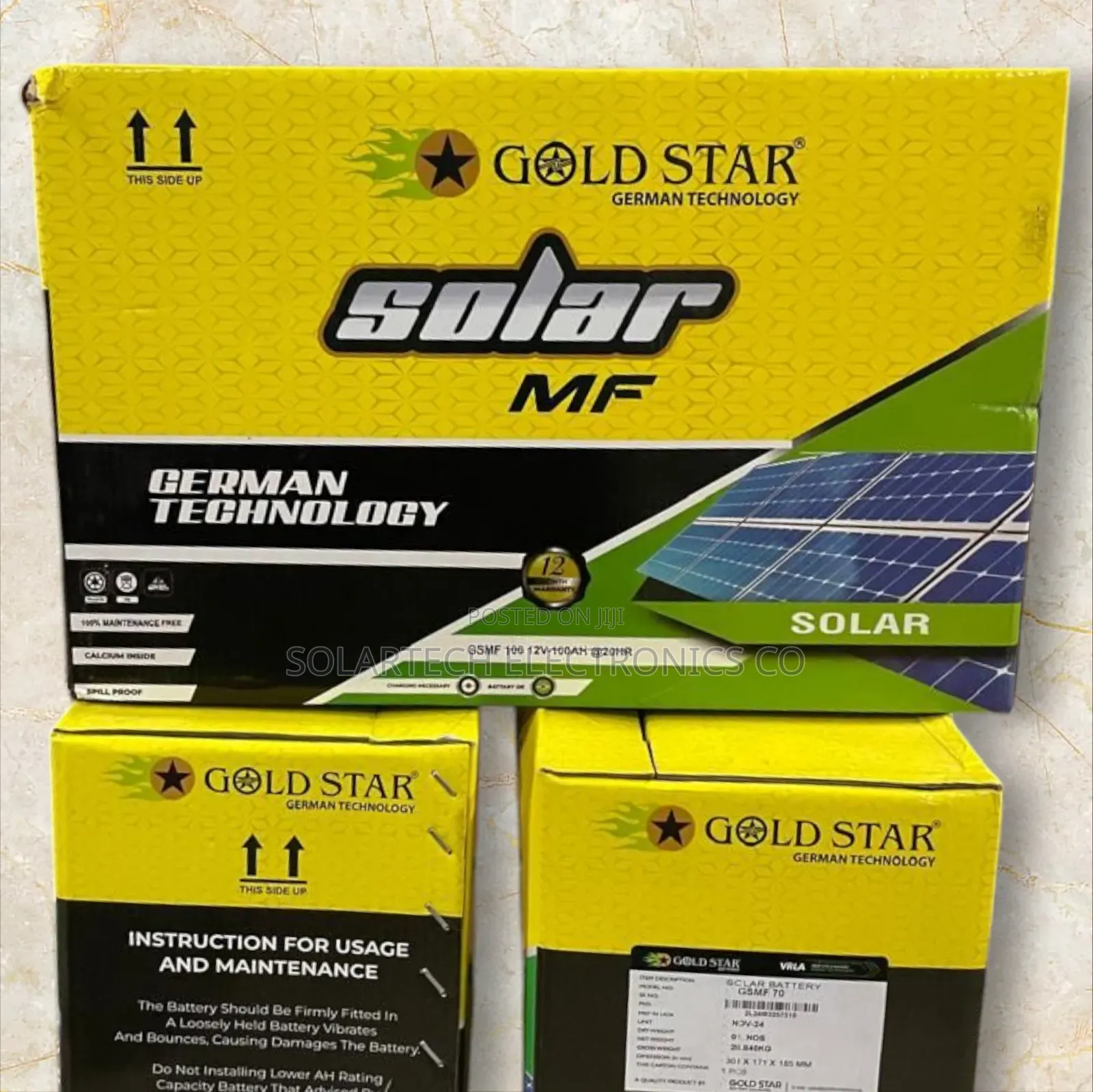 100ah Maintenance Free Gold Star Solar Batteries Nova