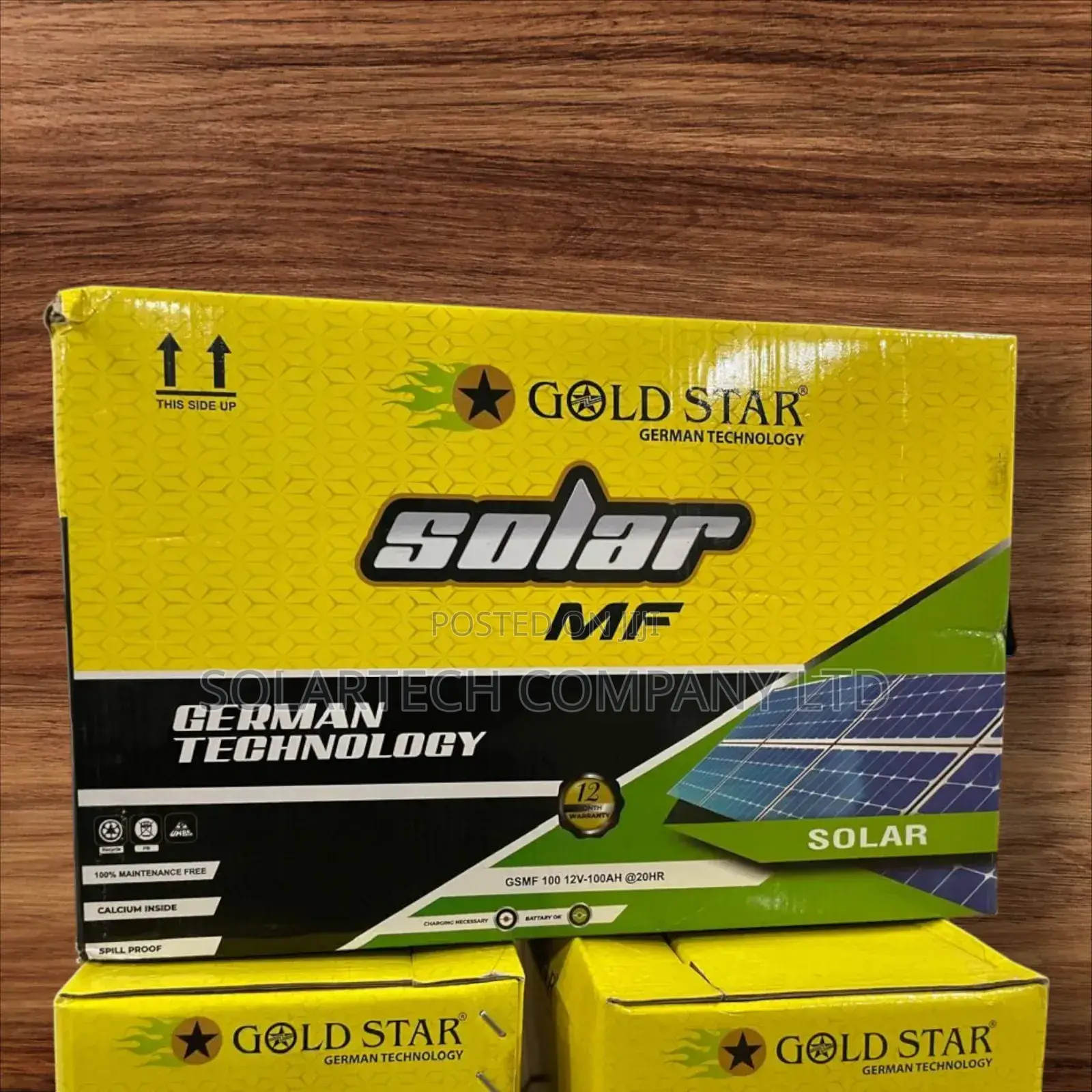 100ah German Technology Gold Star Mf Solar Batteries Javn