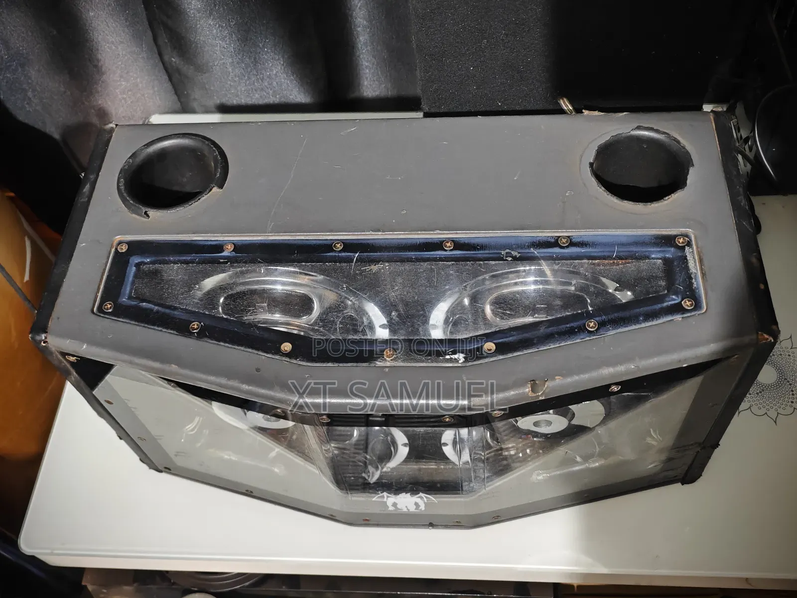 American Monster Dual Subwoofer Powered Car Subwoofer