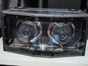 American Monster Dual Subwoofer Powered Car Subwoofer