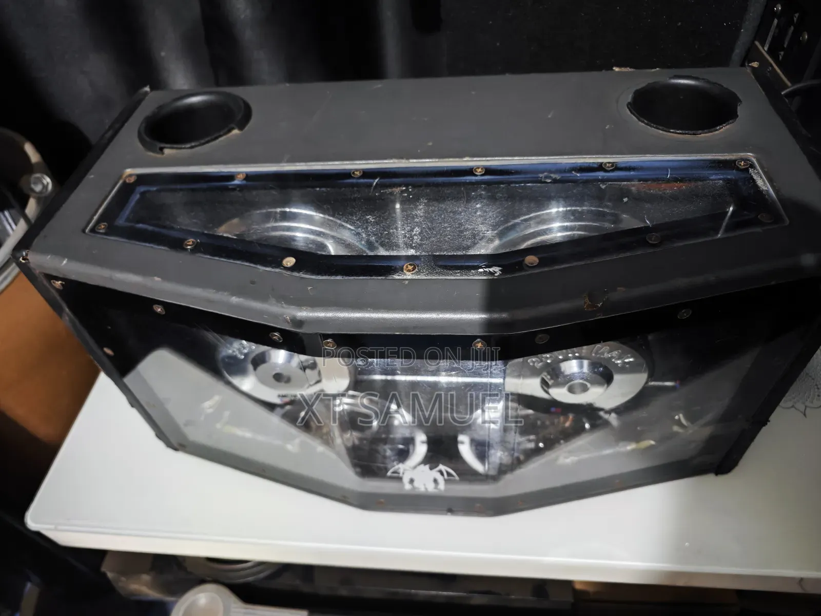 American Monster Dual Subwoofer Powered Car Subwoofer