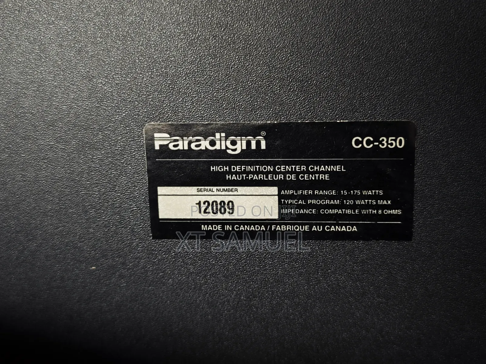 Paradigm Cc350 Dual 6.5" Centre Speaker,Clear Dialogue,