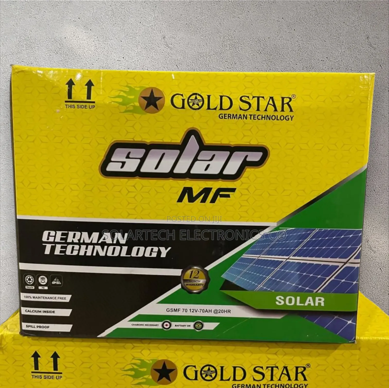 70ah Gold Star Maintenance Free Solar Batteries Kayn