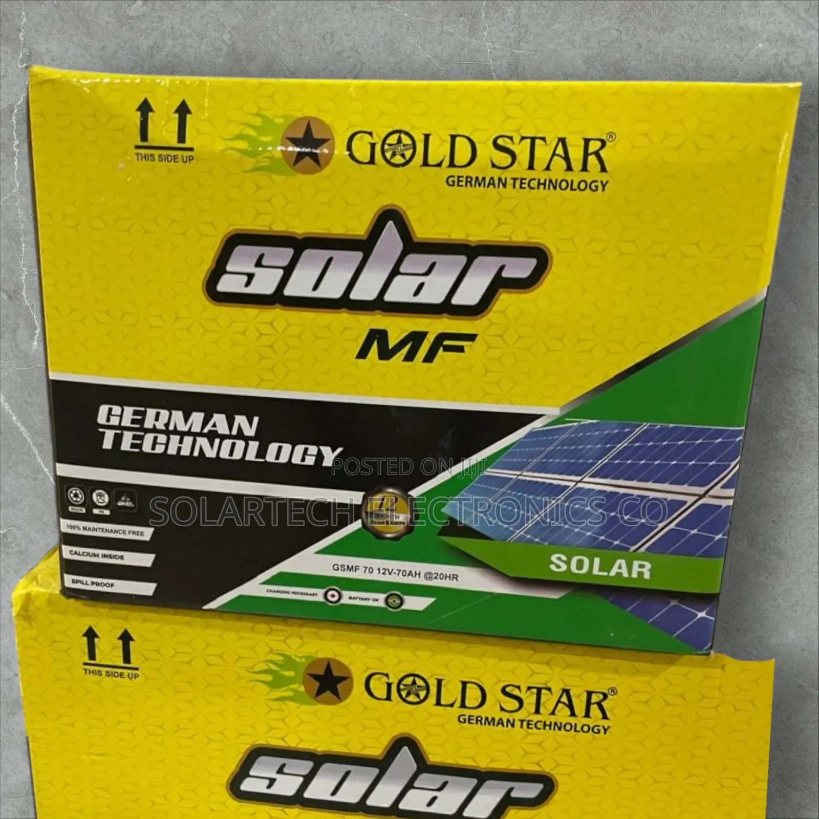 70ah German Technology Gold Star Mf Solar Batteries Vumn