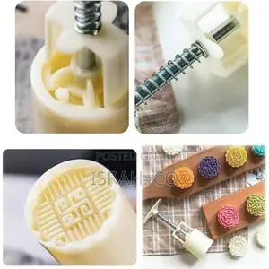 Cake Mold 6 Pcs, Mid Autumn Festival Diy Hand Press Cookie