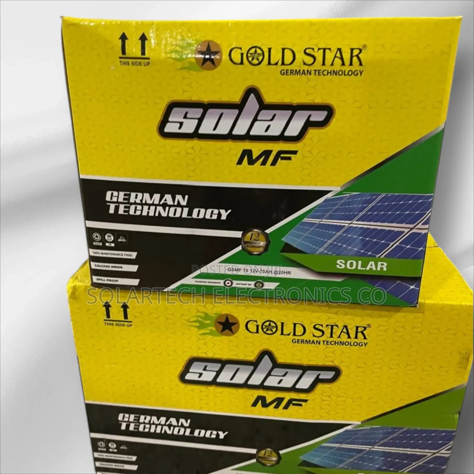 70ah Gold Star German Technology Mf Solar Batteries Oriom