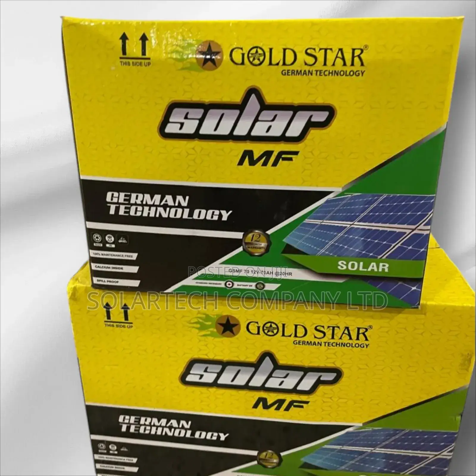 70ah Gold Star German Technology Mf Solar Batteries Oriom