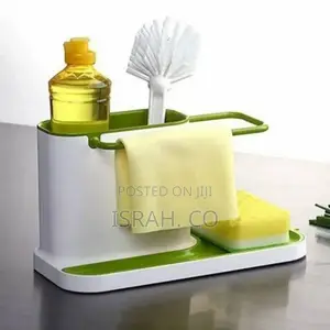 3 In1kitchen Sink Organizer Stand Draining Holder Towel Soap