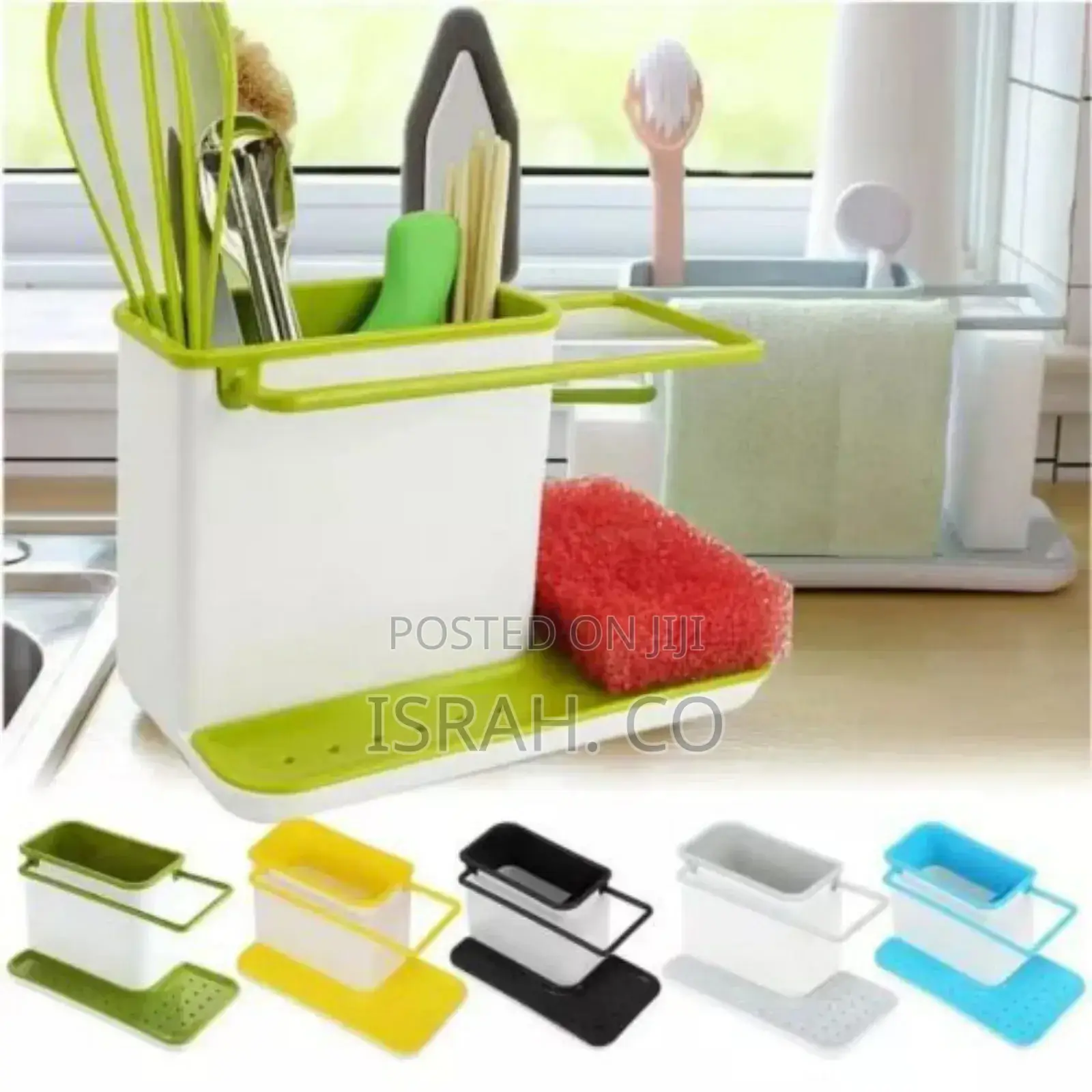 3 In1kitchen Sink Organizer Stand Draining Holder Towel Soap