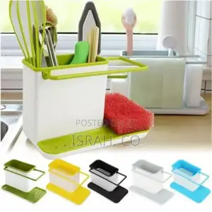 3 In1kitchen Sink Organizer Stand Draining Holder Towel Soap
