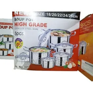 5pcs Serving Dishes High Grade Stainless Steel Ware