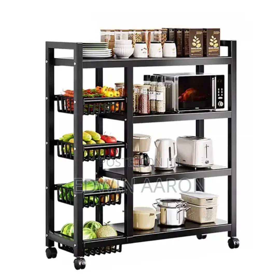 Multi Layer Storage Rack - Black