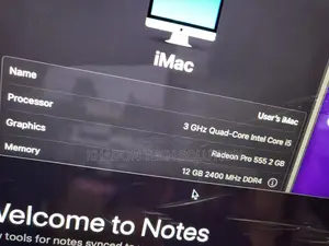 Desktop Computer Apple iMac 12GB Intel Core I5 SSD 512GB