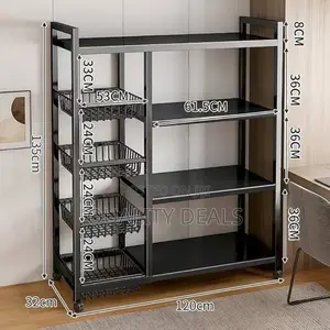 Multilayer Kitchen Rack Trolley Storage Organizer