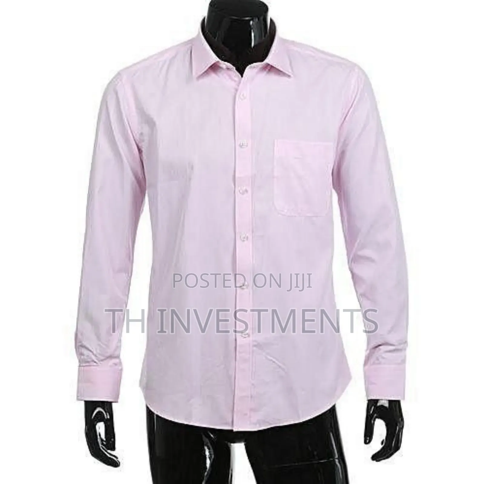 A Pack of 4 Men's Shirts - Sky Blue,Pink,Navy Blue,White 