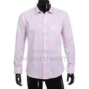 A Pack of 4 Men's Shirts - Sky Blue,Pink,Navy Blue,White 