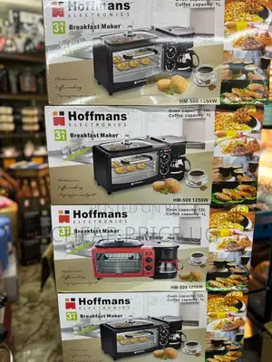 Hoffmans Breakfast Maker With 3 Functions 12l and 1l