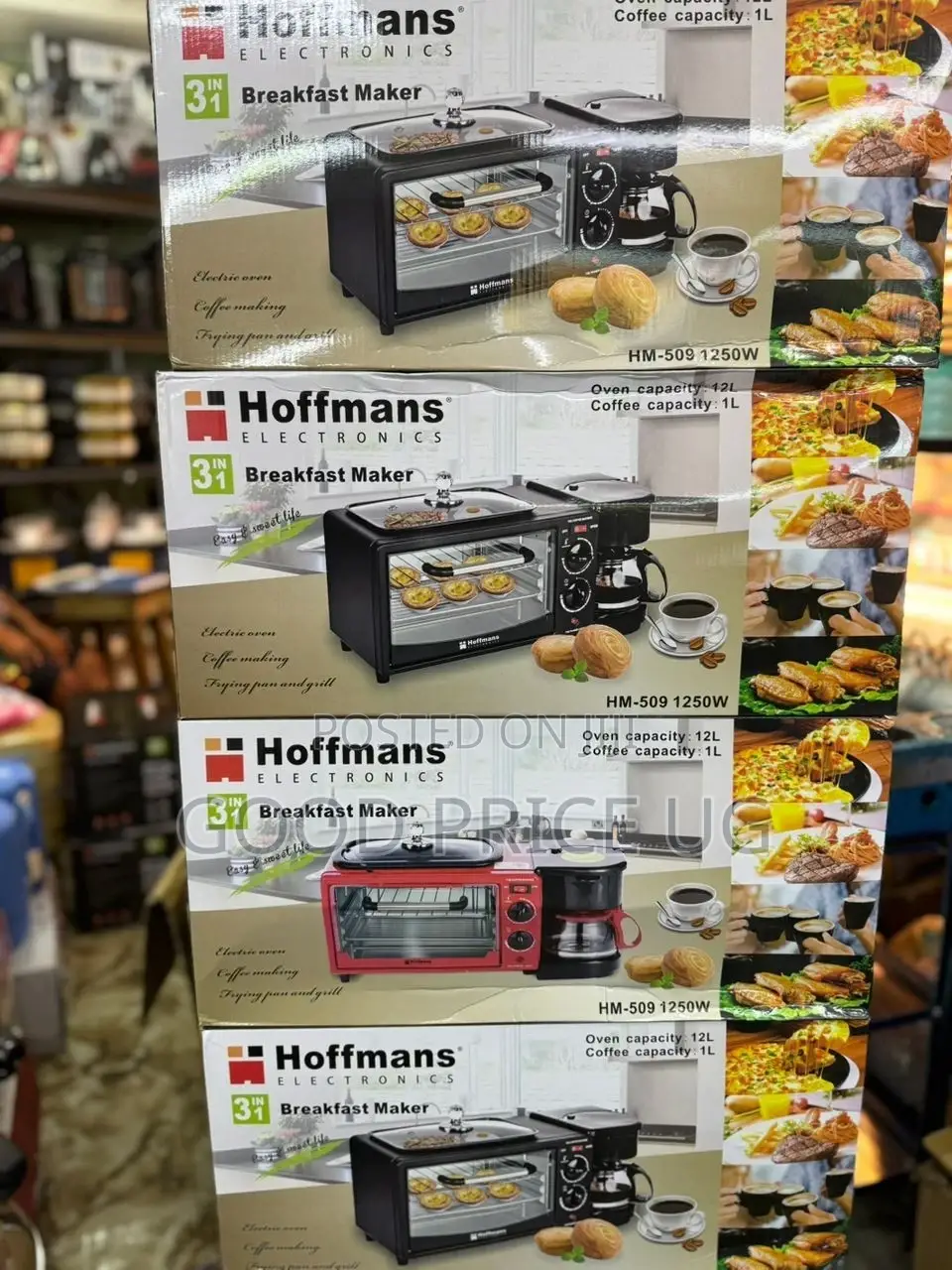 Hoffmans Breakfast Maker With 3 Functions 12l and 1l