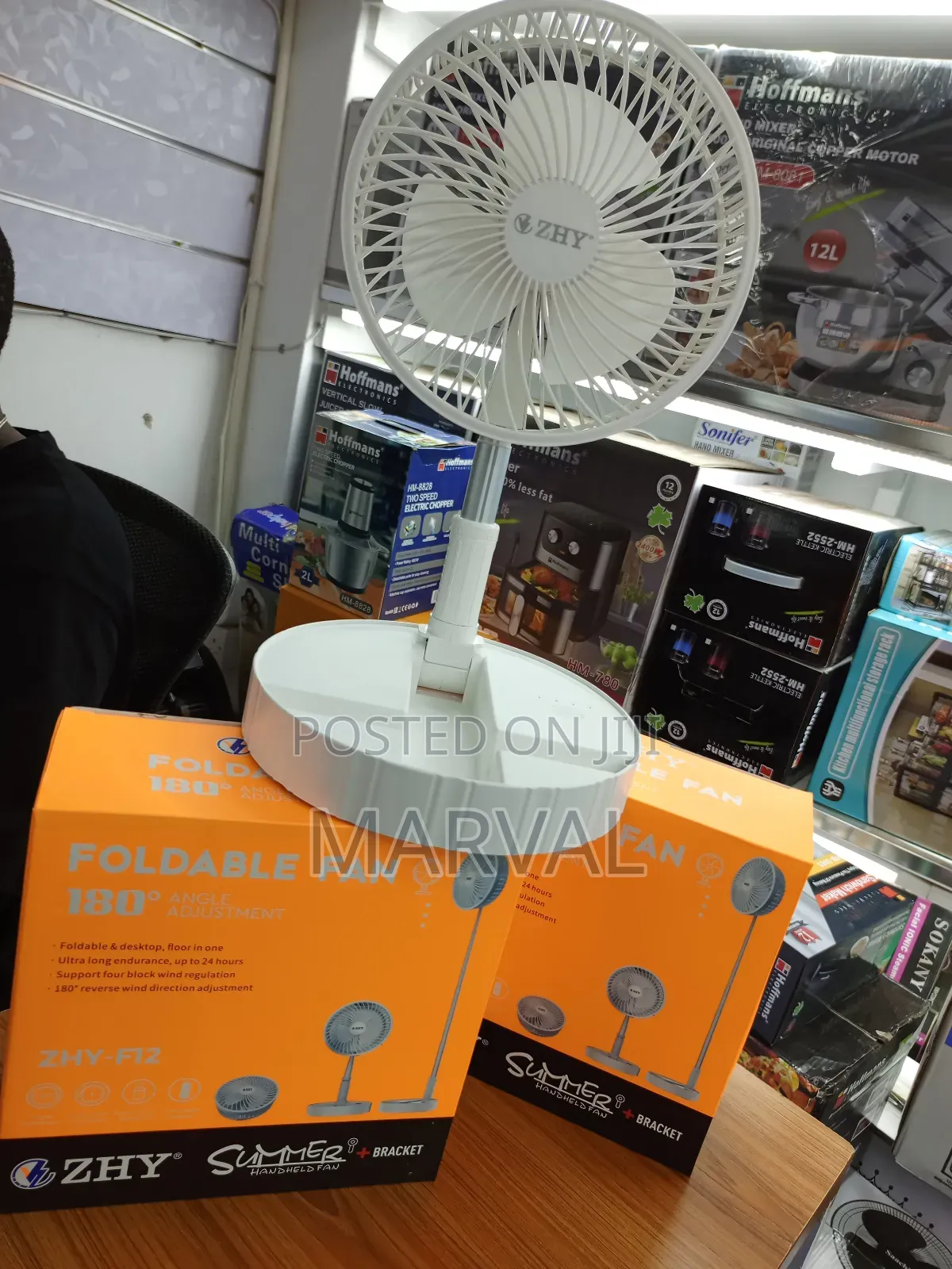 Foldable Fan 180 Angle Adjustment