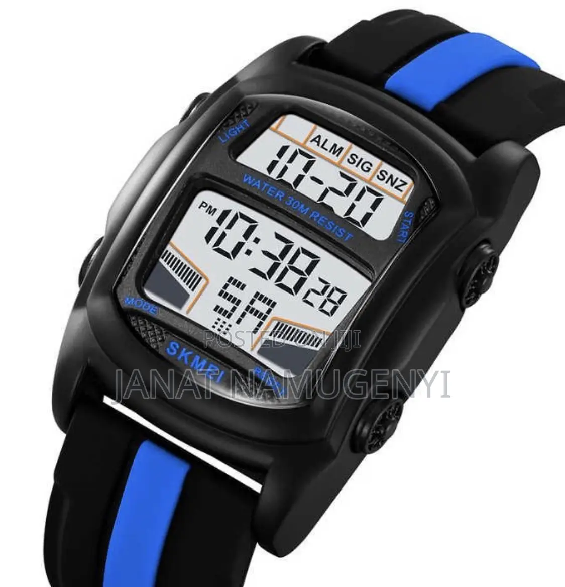 Skmei Water Resistant Watch With Rubber Band