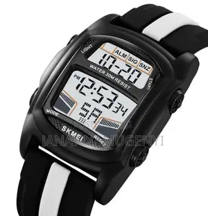 Skmei Water Resistant Watch With Rubber Band